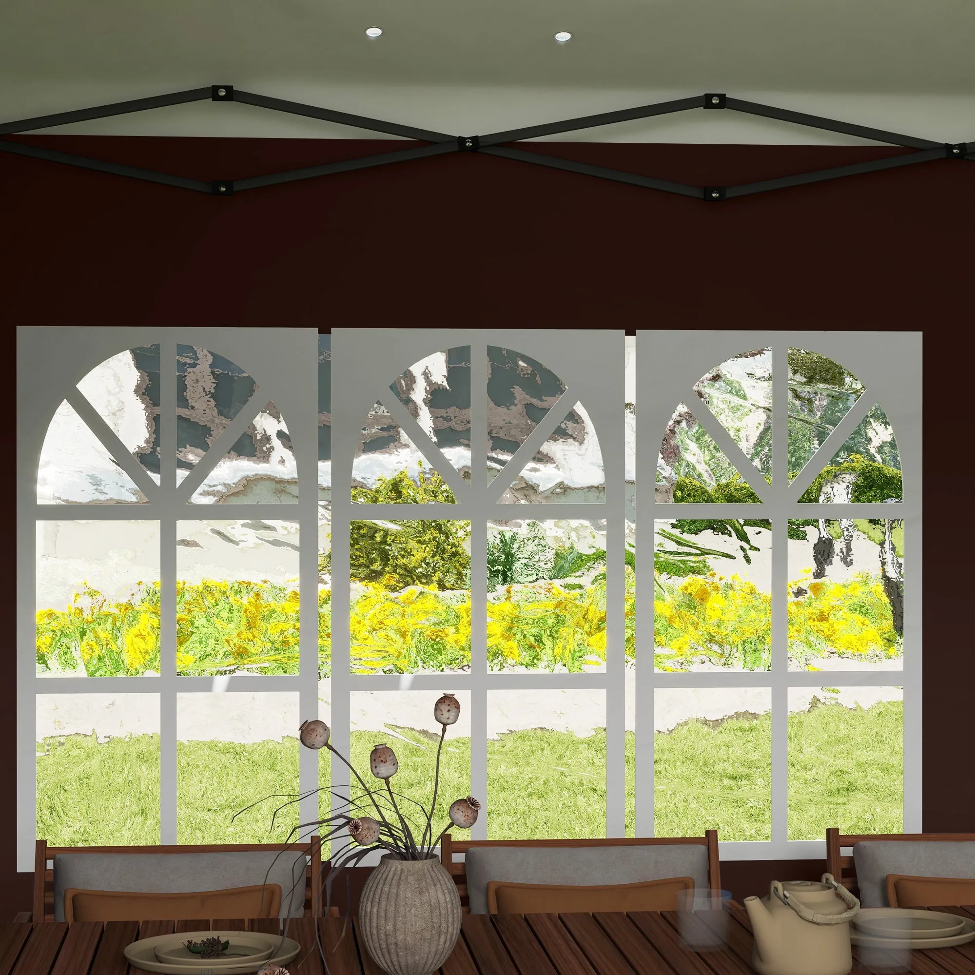 10' x 20' Pop Up Canopy Tent with 4 Sidewalls & Carry Bag, Instant Gazebo for Patio & Garden