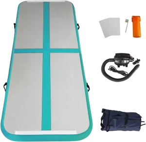10ft/13ft/16ft/20ft Air Mat Tumble Track Inflatable Gymnastics Tumbling Track Mat with Electric Air Pump for Cheerleading/Practice/Beach/Park/Home use