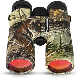 10X42 Compact Binoculars for Adults - Long Distance, High Powered Binoculars with Travel Case - Bright Light & Large Field of View - Lightweight, Water & Fog Proof, Hunting, Bird Watching