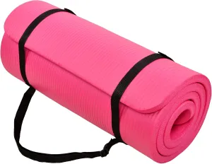 1/2-Inch Extra Thick High Density Anti-Tear Exercise Yoga Mat with Carrying Strap