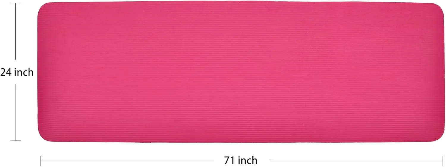 1/2-Inch Extra Thick High Density Anti-Tear Exercise Yoga Mat with Carrying Strap