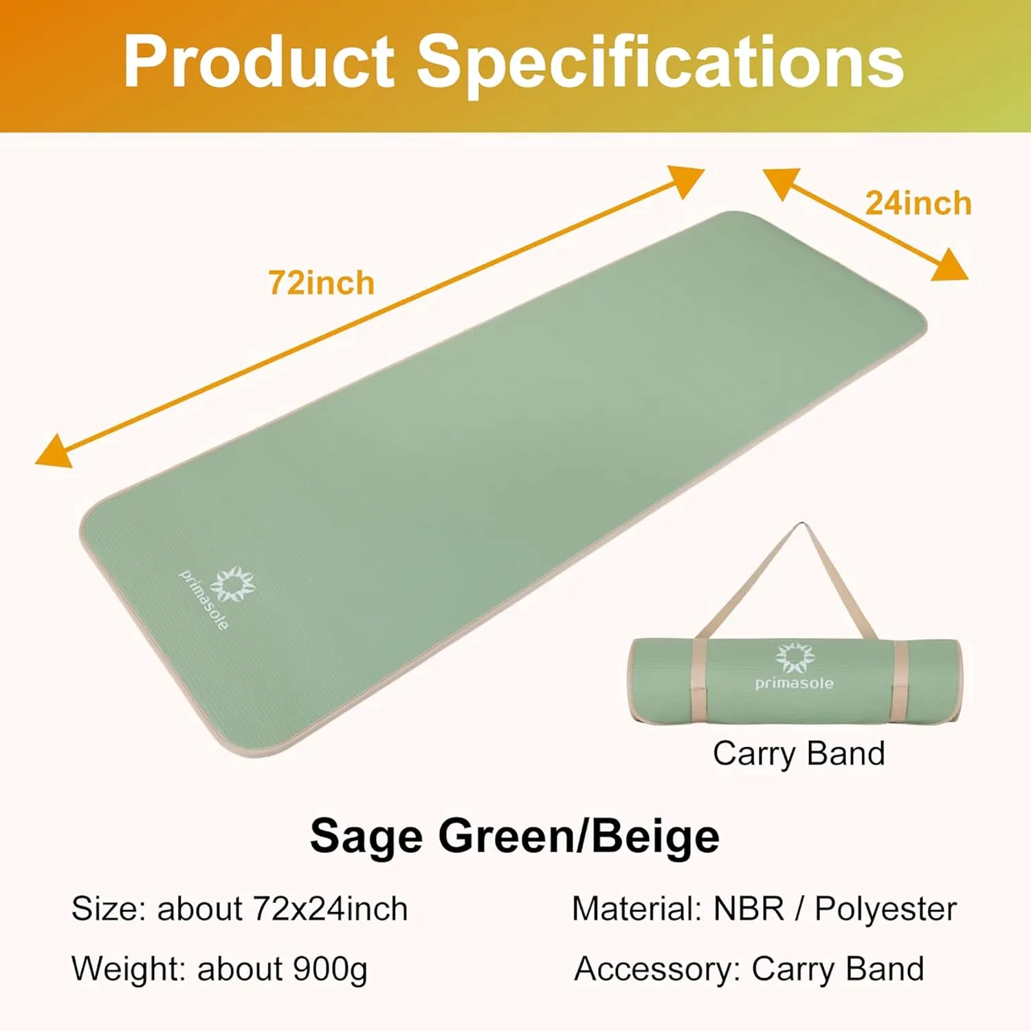 1/2-Inch Extra Thick NBR Yoga Mat with Enhanced Stability - Textured Design, Lightweight Mat with Carrying Strap & Case for Yoga, Pilates, Gym & Home Use (Multiple Colors)