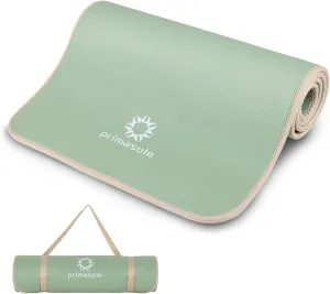 1/2-Inch Extra Thick NBR Yoga Mat with Enhanced Stability - Textured Design, Lightweight Mat with Carrying Strap & Case for Yoga, Pilates, Gym & Home Use (Multiple Colors)