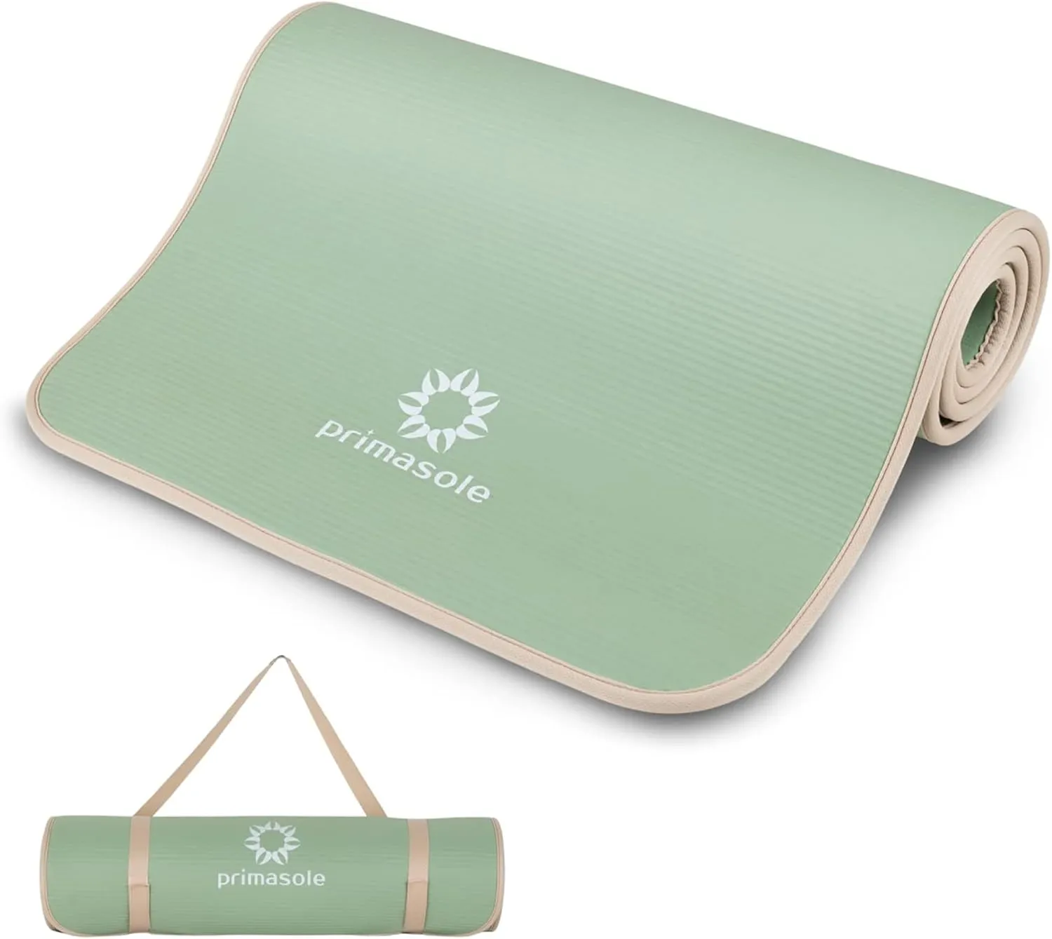 1/2-Inch Extra Thick NBR Yoga Mat with Enhanced Stability - Textured Design, Lightweight Mat with Carrying Strap & Case for Yoga, Pilates, Gym & Home Use (Multiple Colors)
