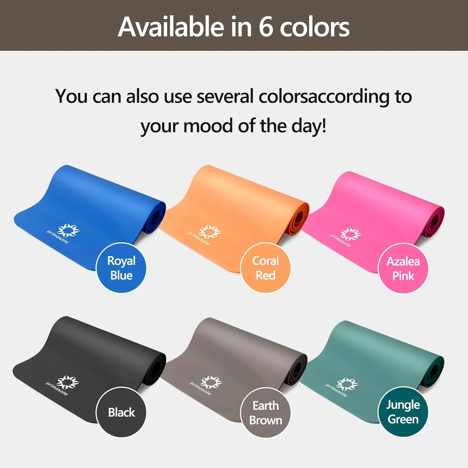 1/2 Thick Exercise Mat with Carry Strap & Case Mat for Yoga Pilates Fitness at Home and Gym 72" L x 24" W