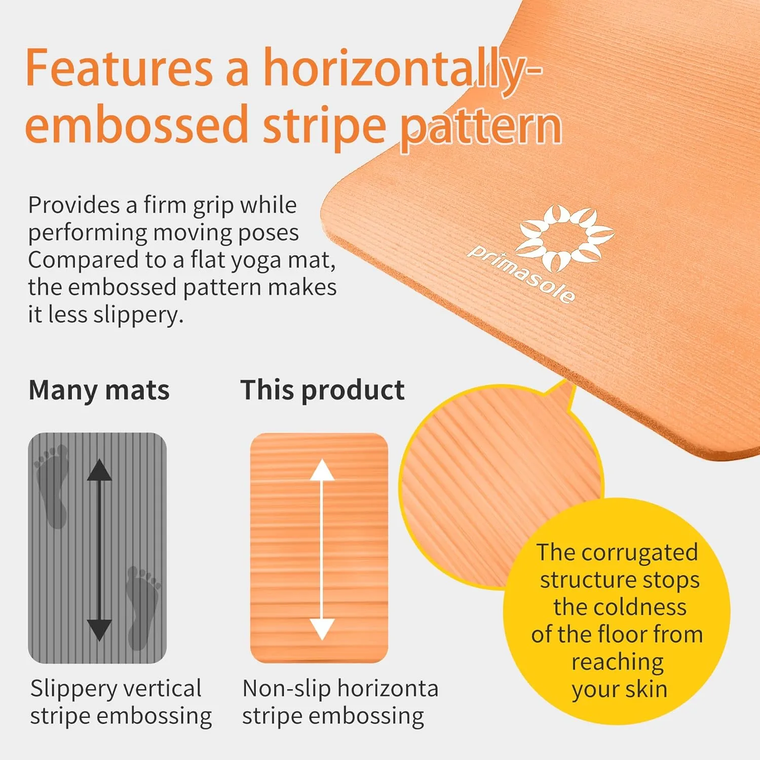 1/2 Thick Exercise Mat with Carry Strap & Case Mat for Yoga Pilates Fitness at Home and Gym 72" L x 24" W