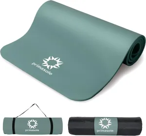 1/2 Thick Exercise Mat with Carry Strap & Case Mat for Yoga Pilates Fitness at Home and Gym 72" L x 24" W
