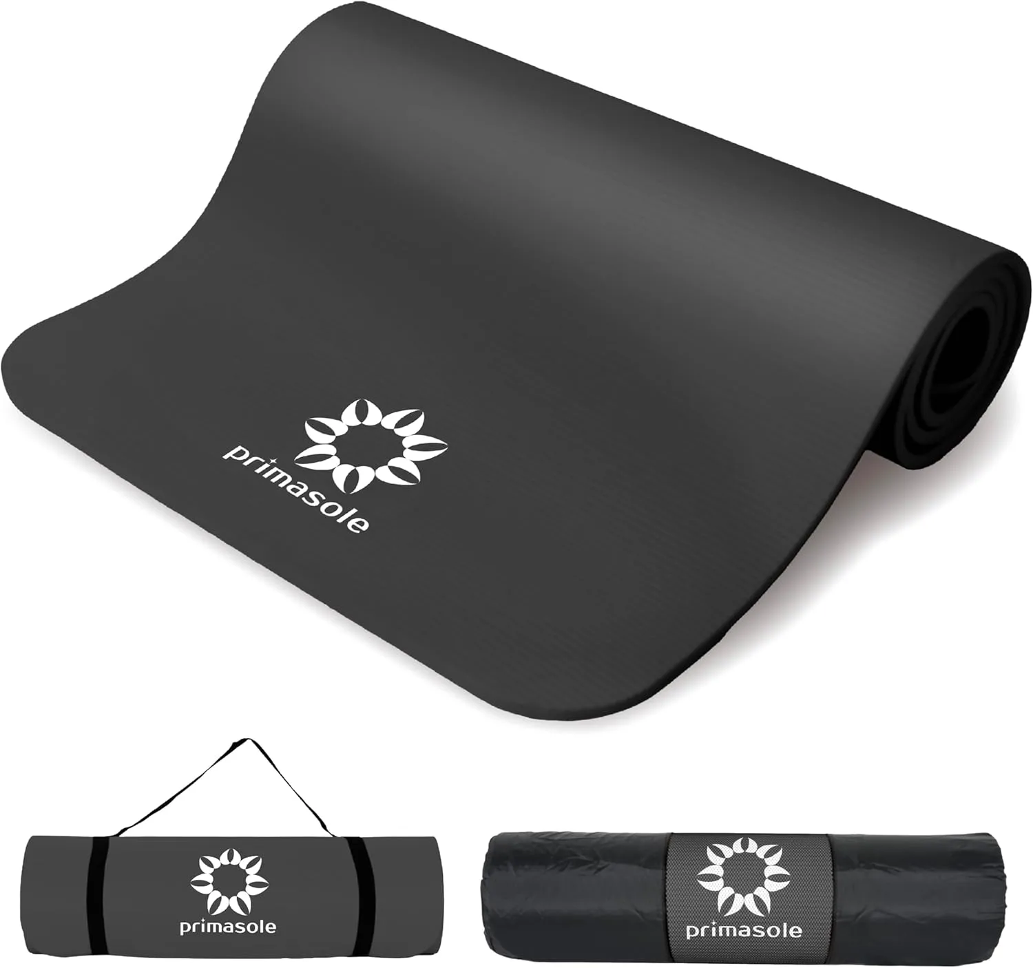 1/2 Thick Exercise Mat with Carry Strap & Case Mat for Yoga Pilates Fitness at Home and Gym 72" L x 24" W