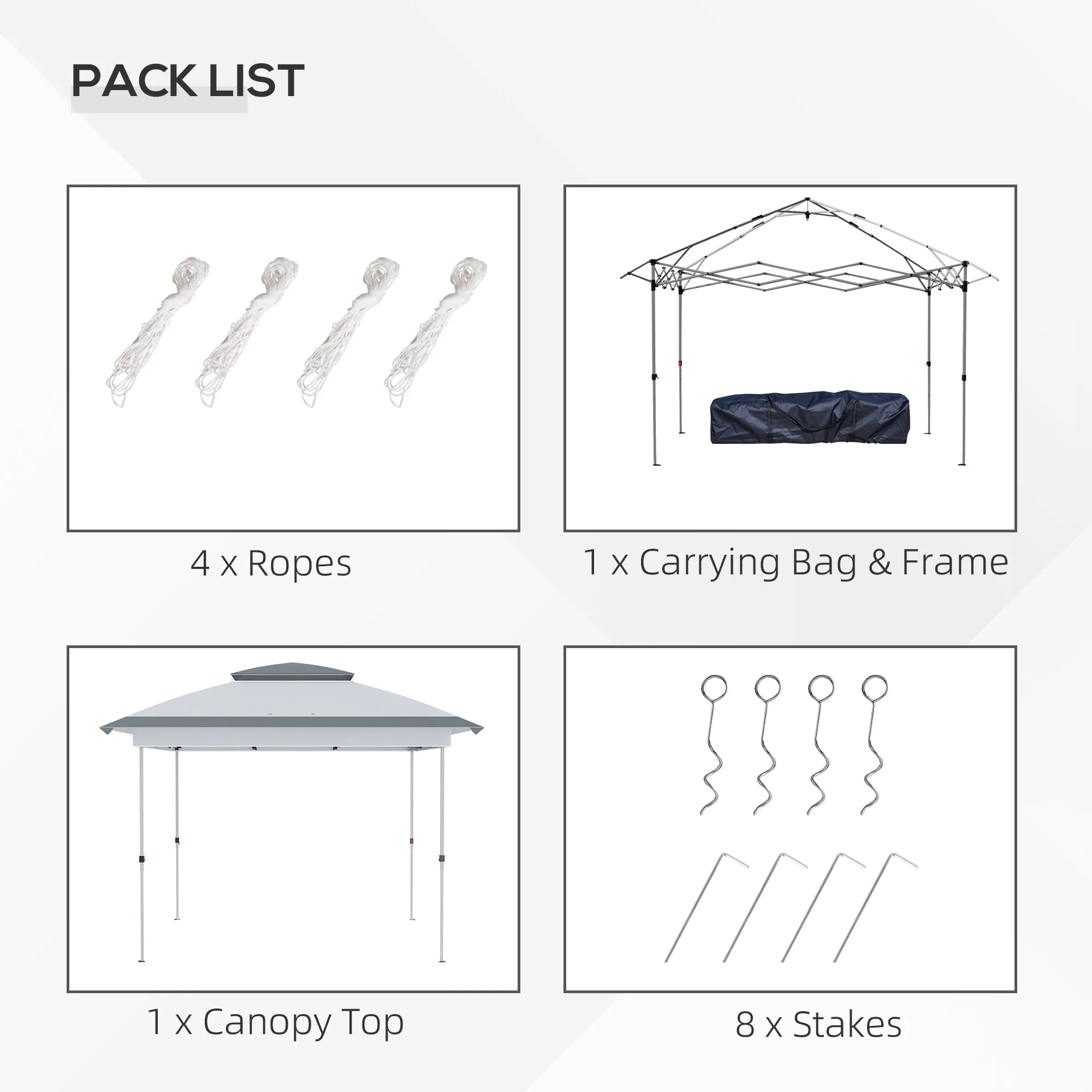 12' x 12' Canopy Tent with Netting, Instant Setup, Adjustable Height, Gray