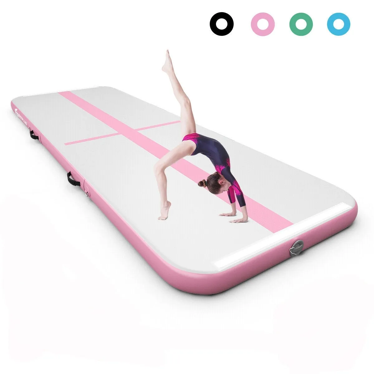 13 Feet Inflatable Gymnastics Tumbling Mat with Pump-Pink