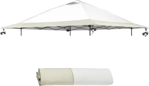 13x13 Canopy Replacement Top Cover,Single Tier Waterproof Instant Canopy Vented Top，Silver Coated Oxford Pop Up Canopy Replacement Cover for Outdoor Garden Camping(Top Only,396 * 396cm