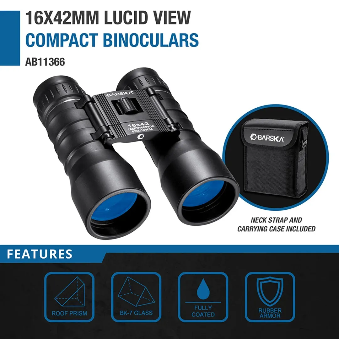 16x42mm Lucid View Compact Binoculars, 1st Gen | AB11366