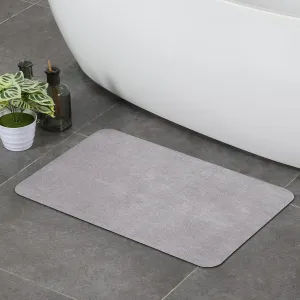 17''x29.5''Stiio Bath Mats for Bathroom, Super Absorbent Quick drying, Rubber Non Slip Thin Bathroom Rugs Fit Under Door, Easy Clean Washable Shower Mat for Bathtub, Sink, 17x29.5 in Grey