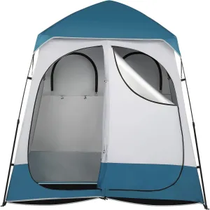 2 Room Shower Tent, 7.5 FT Instant Pop Up Shelter with Carrying Bag, Privacy Changing Room Tent,Perfect for Portable Toilet, Camping, Dressing, Outdoor Indoor, Easy Set Up