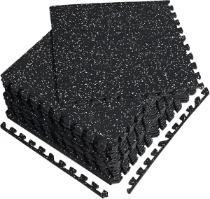 24/12 Pieces Puzzle Exercise Mat 0.56 inch, EVA Foam Gym Flooring for Home Gym, Workout Equipment, Shock-Absorbing Noise Reduction, Easy Assembly Puzzle Mat