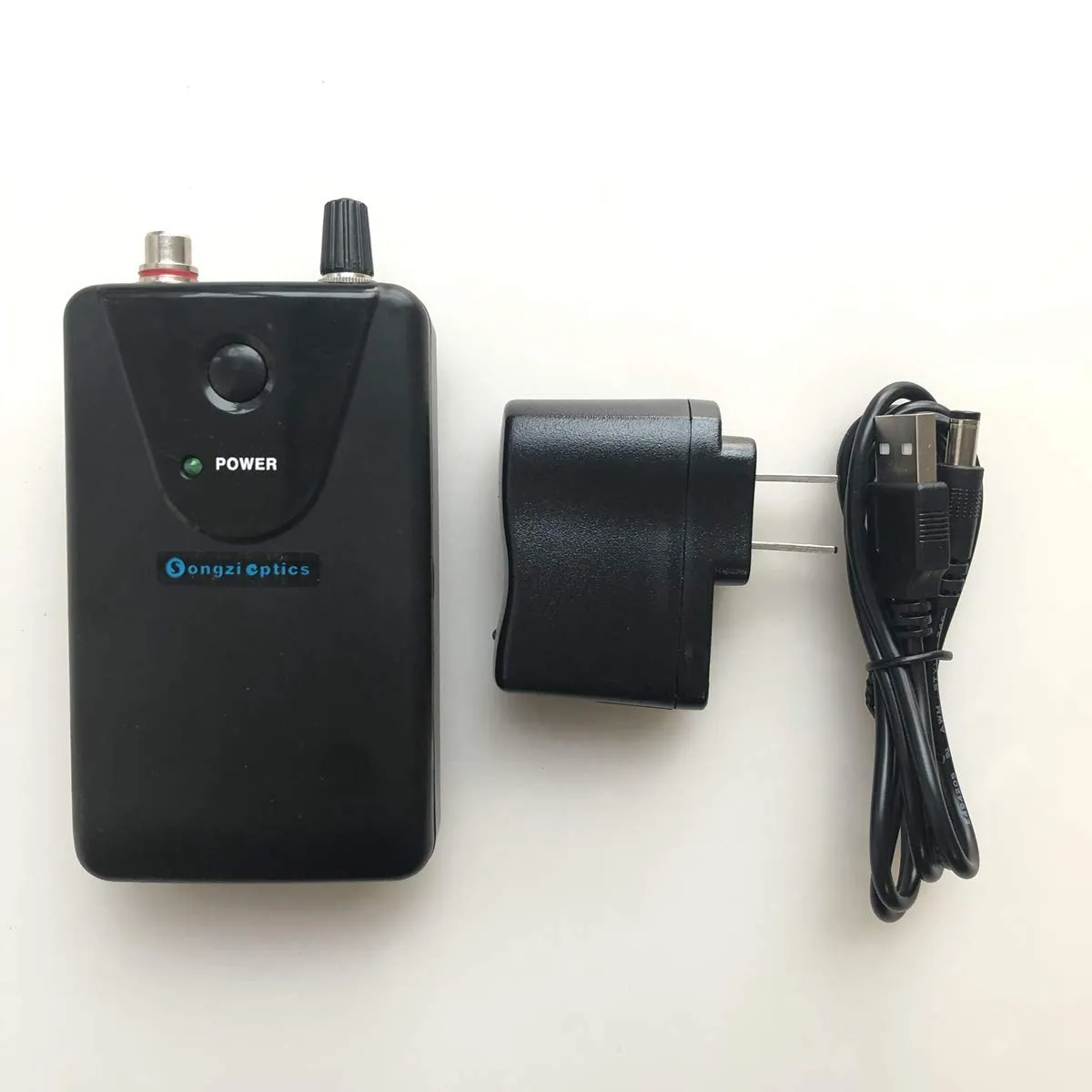 (2.5X 3X 3.5X Optional) Songzi Optics Black Frame Binocular Surgical Dental Loupes and Led Headlight Come with a Yellow Fliter (Working Distance :(360-460 mm) R, Magnification 3.5X)