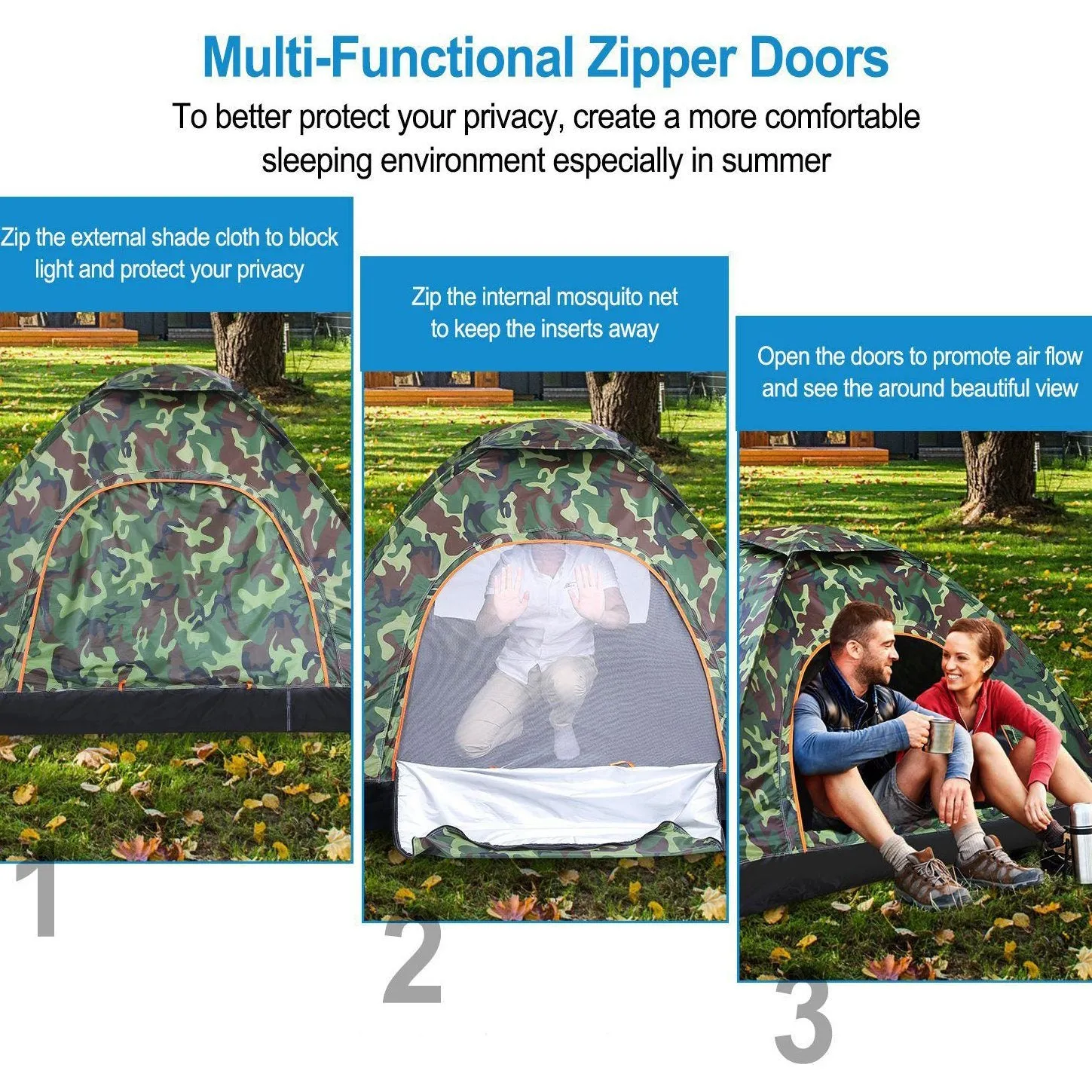 3/4 Person Instant Pop Up Dome Tent