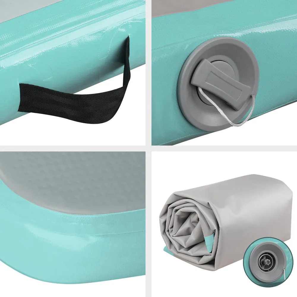 3M Air Track Gymnastics Tumbling Inflatable Exercise Mat 10cm Thick Green