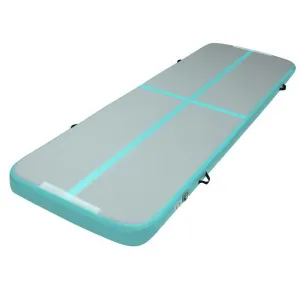 3M Air Track Gymnastics Tumbling Inflatable Exercise Mat 10cm Thick Green