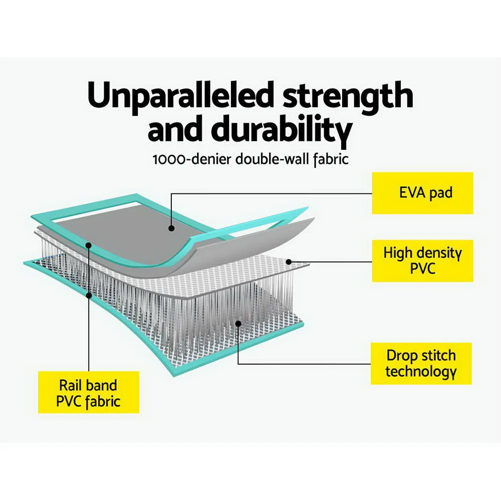 3M Air Track Gymnastics Tumbling Inflatable Exercise Mat 10cm Thick Green