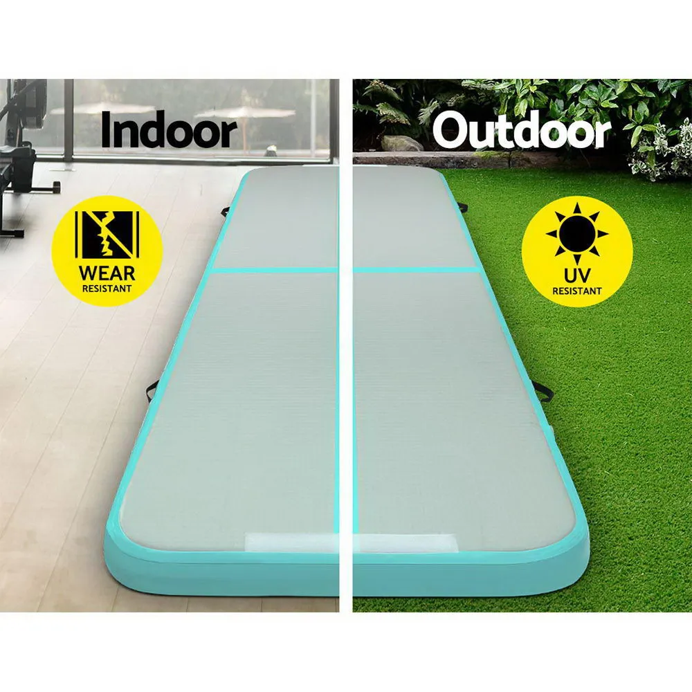 3M Air Track Gymnastics Tumbling Inflatable Exercise Mat 10cm Thick Green