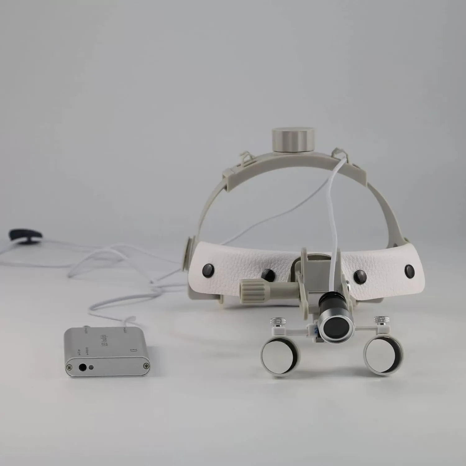 3W Dental Binocular Loupes Headband 2.5X LED Medical Headlight Head Examination Lamp (White)