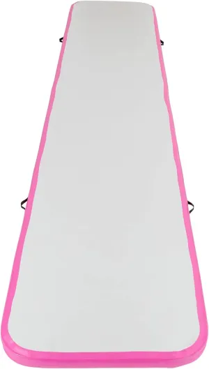 4-Inch Thick Inflatable Gymnastics Mat with Pump - Perfect for Home Training, Cheerleading, Yoga & Water Sports