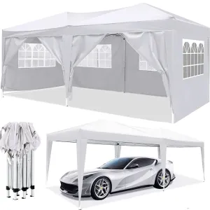4 Pieces 10'X20' Folding Weight Party Outdoor Discounted Bag Carry Tent   Removable Ez Canopy Pop   Portable Bag Sidewalls High-standard 6 Up With