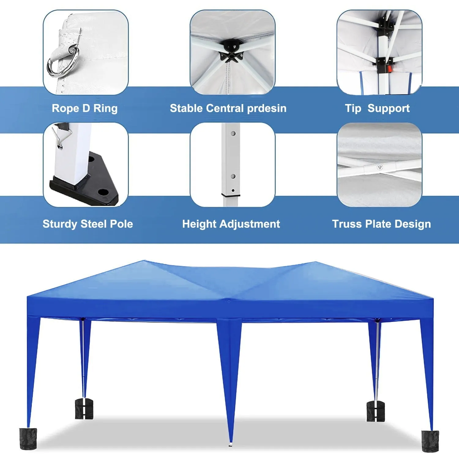 4 Pieces 10'X20' Folding Weight Party Outdoor Discounted Bag Carry Tent   Removable Ez Canopy Pop   Portable Bag Sidewalls High-standard 6 Up With
