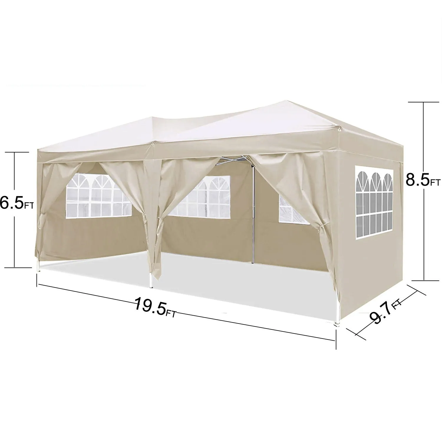 4 Pieces 10'X20' Folding Weight Party Outdoor Discounted Bag Carry Tent   Removable Ez Canopy Pop   Portable Bag Sidewalls High-standard 6 Up With