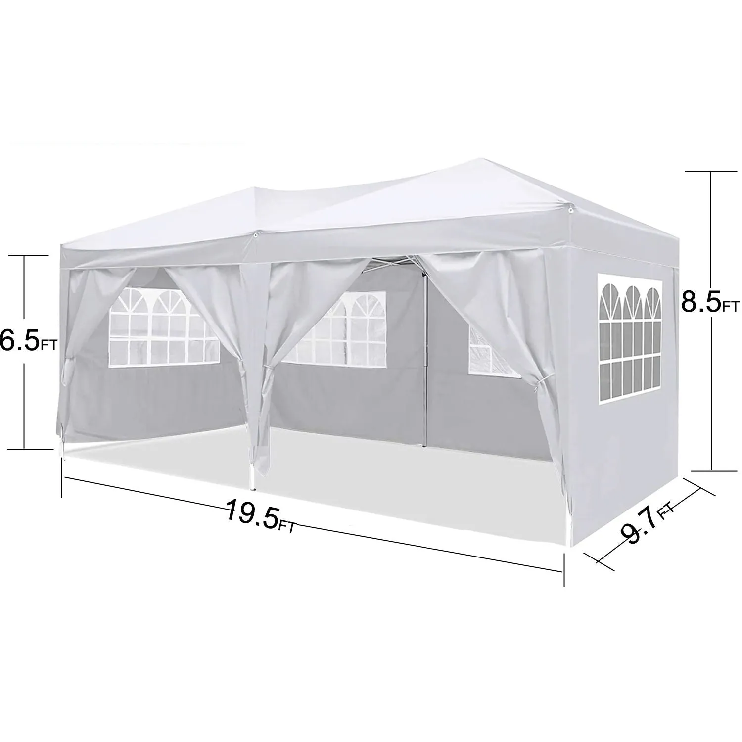 4 Pieces 10'X20' Folding Weight Party Outdoor Discounted Bag Carry Tent   Removable Ez Canopy Pop   Portable Bag Sidewalls High-standard 6 Up With