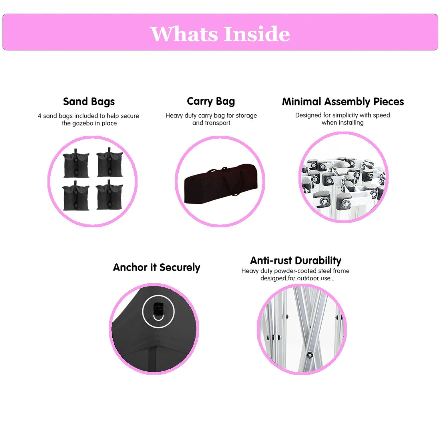 4 Pieces 10'X20' Folding Weight Party Outdoor Discounted Bag Carry Tent   Removable Ez Canopy Pop   Portable Bag Sidewalls High-standard 6 Up With