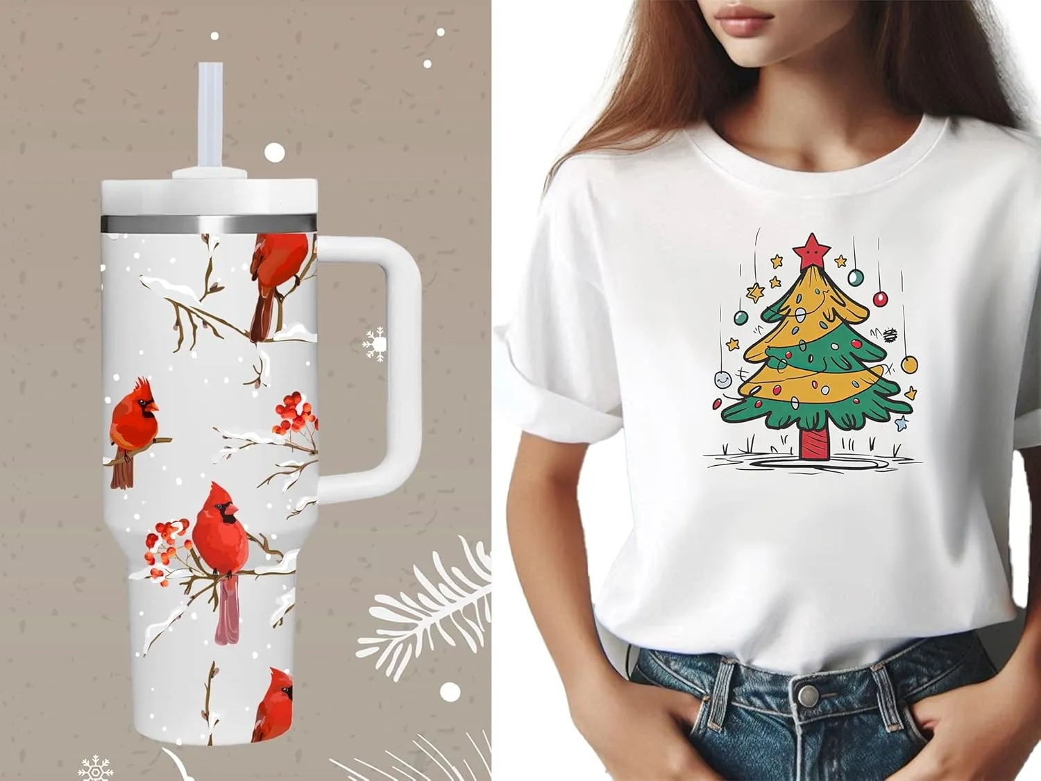 40 OZ Cardinal Tumbler with Handle.Cardinal Lover Gifts.Unique Birthday Christmas Gifts for Cardinal Lover.Personalized 40 OZ Cardinal Tumbler Gifts for Women Men.