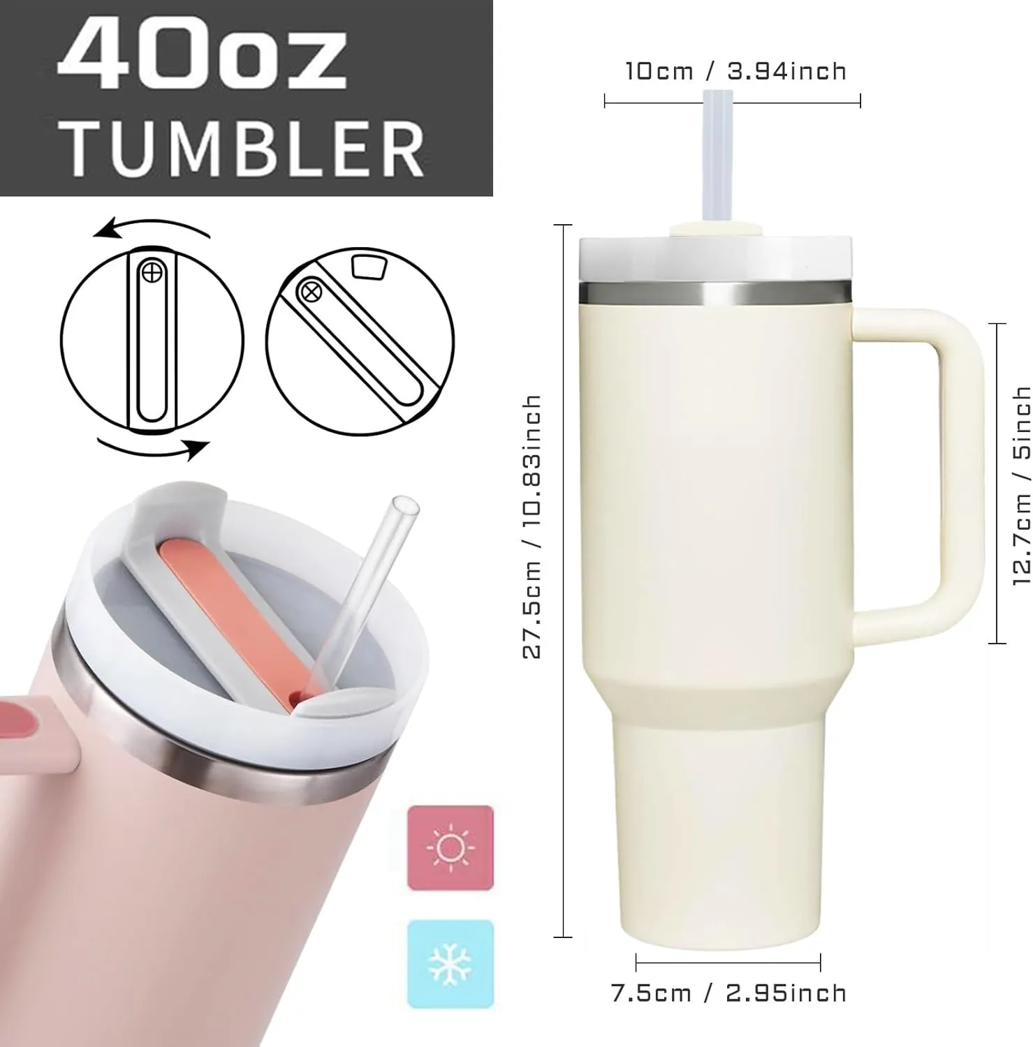 40 OZ Corgi Tumbler with Handle.Dog Lover Gifts.Unique Birthday Christmas Gifts for Dog Lover.Personalized 40 OZ Dog Tumbler Gifts for Women Men.
