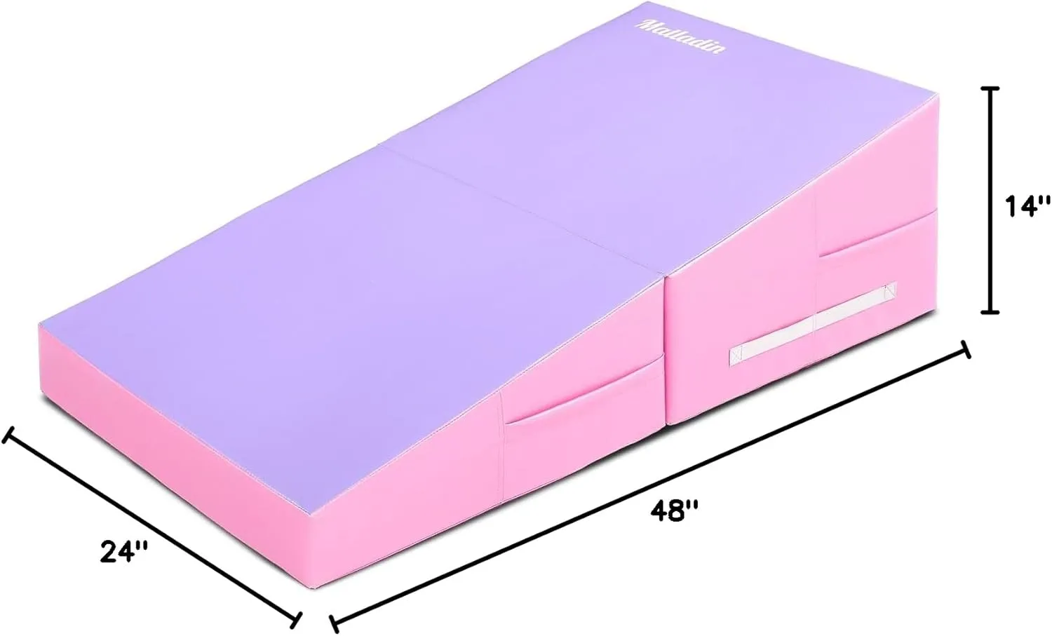 48"x24"x14" Tumbling Mat - Folding Gymnastics Cheese Wedge Mat for Kids, Girls Home Training