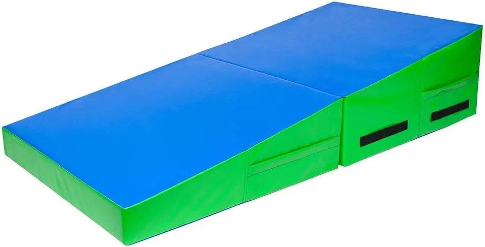 48"x24"x14" Tumbling Mat - Folding Gymnastics Cheese Wedge Mat for Kids, Girls Home Training