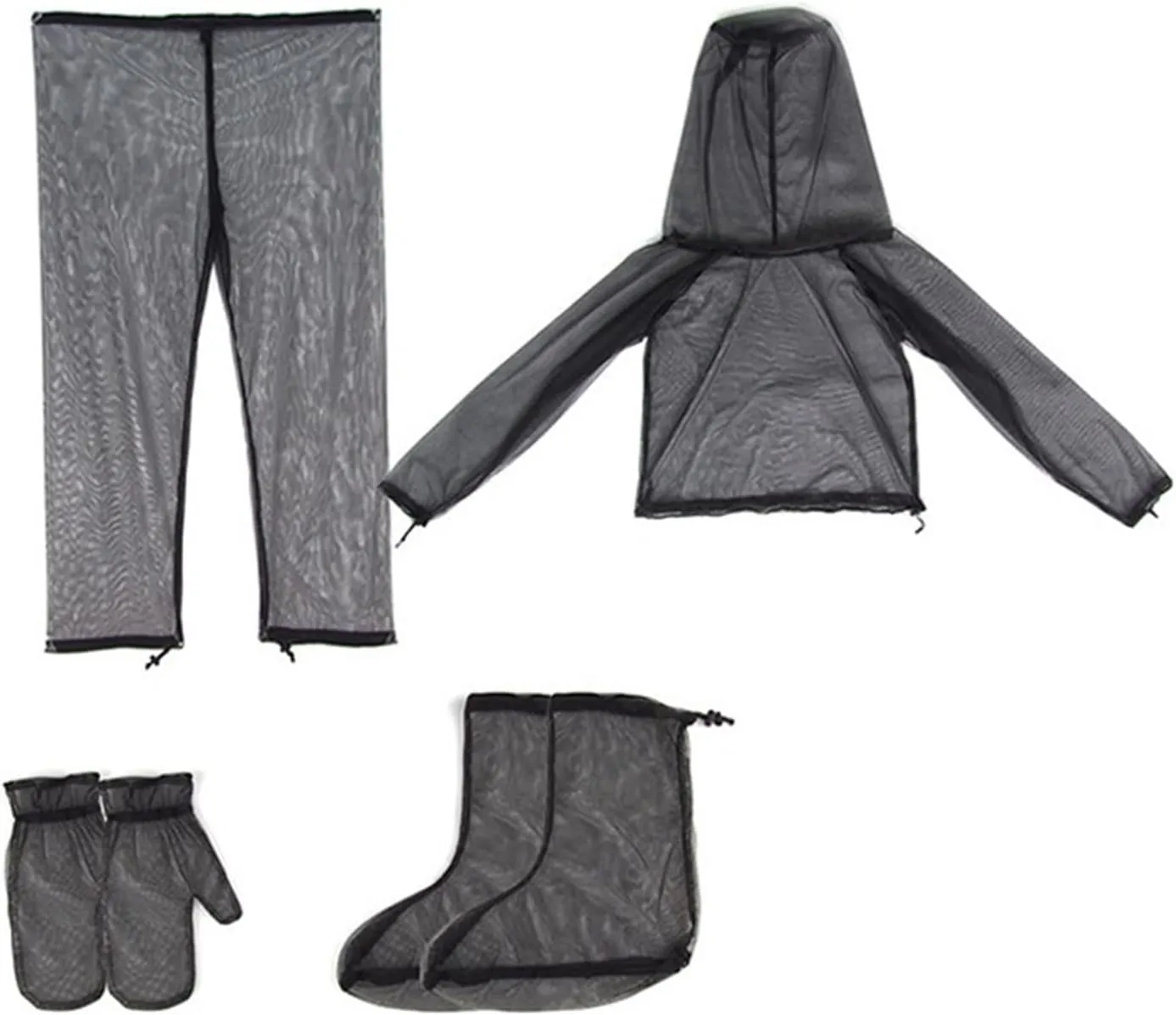 4Pcs Mosquito Suit for Adults, Full Body Mesh Bug Protection Jacket and Pants Set, Outdoor Protection from Bugs