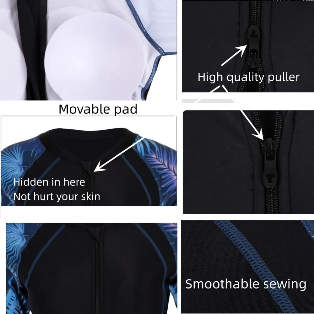 4Pcs/Set Women Burkini Swimsuits Modest Muslim Swimwear Long Sleeve Full Cover Top Swim Pants ​Bathing Suits Wwith Skirts