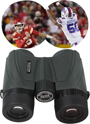 5x25 15.8° Ultra Wide Angle Binoculars for Sports – Large Field of View, 829ft/ 1000yds – Compact Binoculars for Spectator Sports – Portable for NFL, Golf, Tennis, Baseball, Badminton