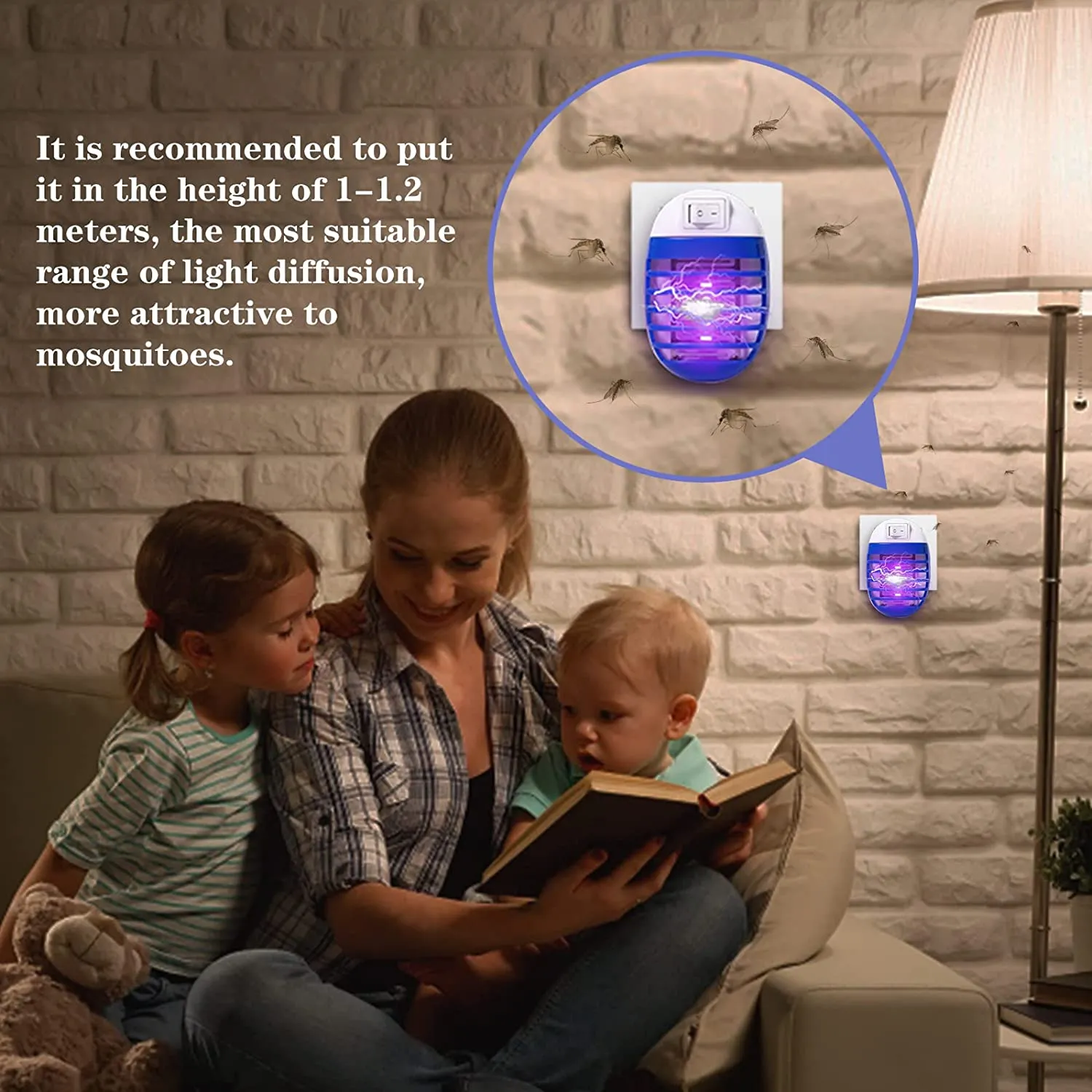 6 Pack Bug Zapper Indoor Mosquito Zapper, Fly Zapper Electronic Mosquito Killer with LED Light for Patio, Bedroom, Kitchen, Office