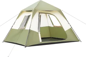 6 Person Camping Tent Setup in 60 Seconds with Rainfly & Windproof Tent with Carry Bag for Family Camping & Hiking