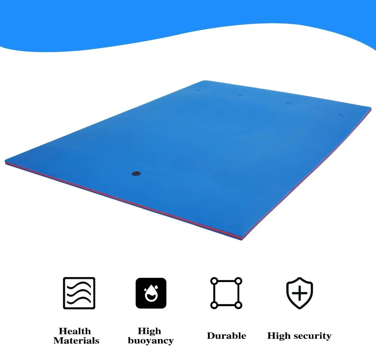 6/9/12/18 Ft Floating Mat, Lily Pad Floating Mat, Water Mat for 1-9 Adults, Floating Pad for Lake, 3-Layer Tear-Resistant XPE Foam for Boat, Beach, Ocean, Pool, Lake