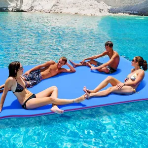6/9/12/18 Ft Floating Mat, Lily Pad Floating Mat, Water Mat for 1-9 Adults, Floating Pad for Lake, 3-Layer Tear-Resistant XPE Foam for Boat, Beach, Ocean, Pool, Lake