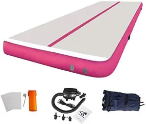 8 Inch Thick 27ft /30ft/40ft/50ft Inflatable Air Mat Tumble Track Gymnastic Air Floor Mat with Electric Pump For Home Edition