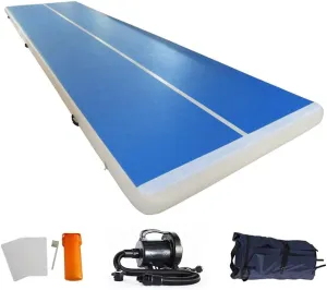 8 Inch Thick 27ft /30ft/40ft/50ft Inflatable Air Mat Tumble Track Gymnastic Air Floor Mat with Electric Pump For Home Edition