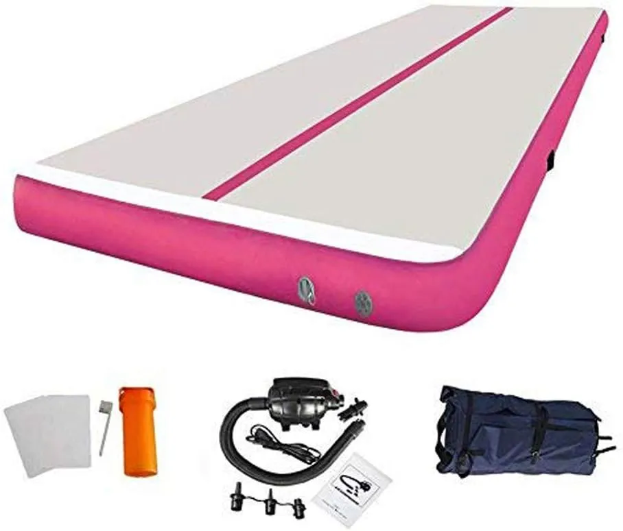 8 Inch Thick 27ft /30ft/40ft/50ft Inflatable Air Mat Tumble Track Gymnastic Air Floor Mat with Electric Pump For Home Edition