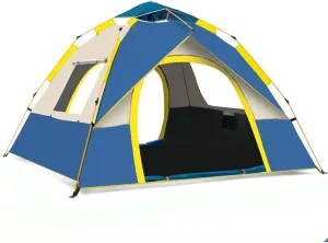 83x59x55 Inch Pop-Up Camping Tent for 2-3 Persons, Waterproof & Windproof Family Tent with Instant Setup, Blackout Top Rainfly, Lightweight Outdoor Portable Tent for Hiking, Backpacking & Camping
