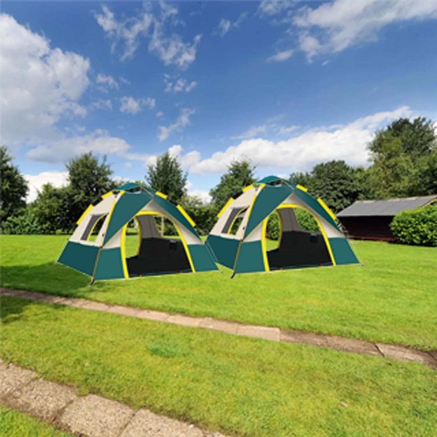 83x59x55 Inch Pop-Up Camping Tent for 2-3 Persons, Waterproof & Windproof Family Tent with Instant Setup, Blackout Top Rainfly, Lightweight Outdoor Portable Tent for Hiking, Backpacking & Camping