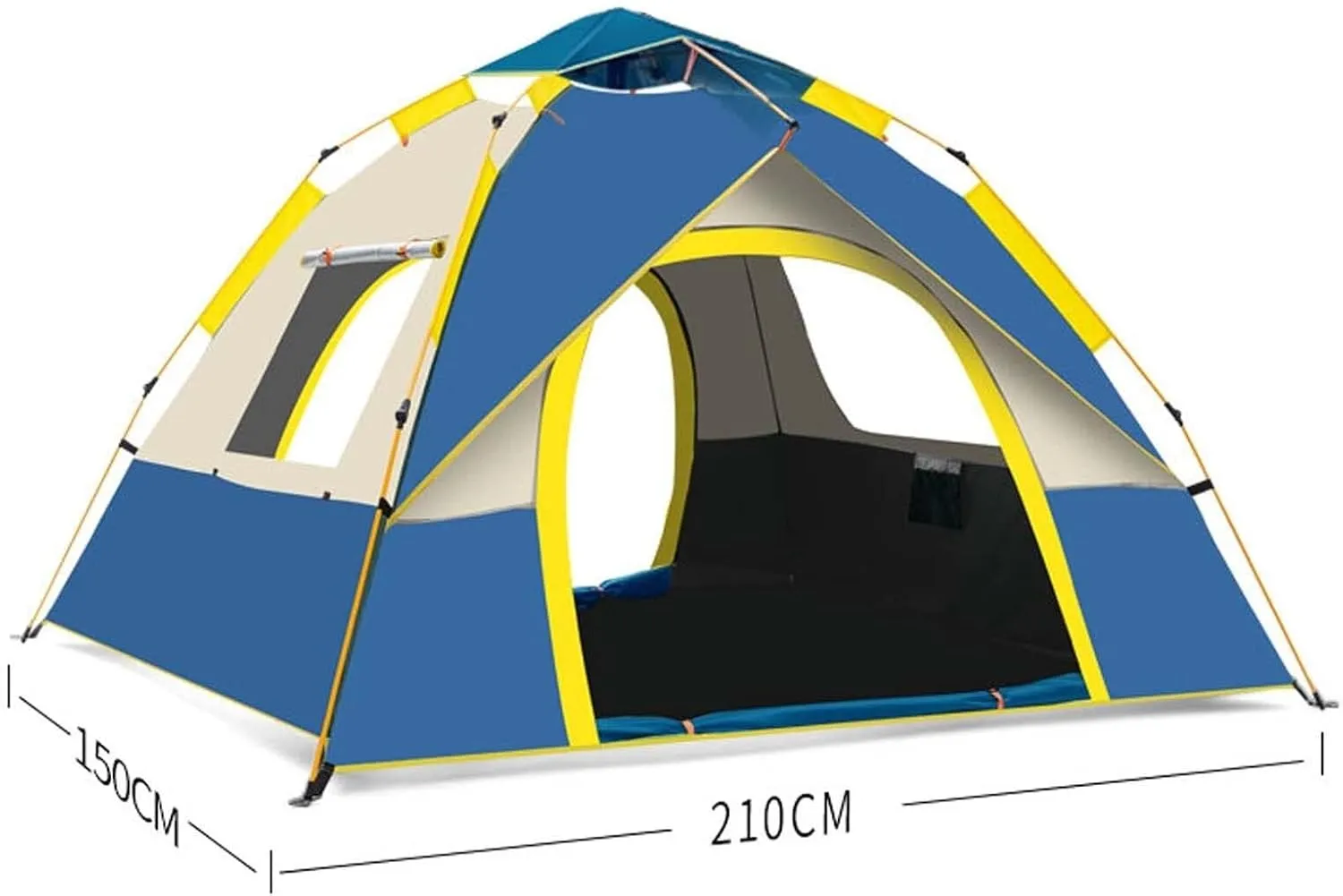 83x59x55 Inch Pop-Up Camping Tent for 2-3 Persons, Waterproof & Windproof Family Tent with Instant Setup, Blackout Top Rainfly, Lightweight Outdoor Portable Tent for Hiking, Backpacking & Camping