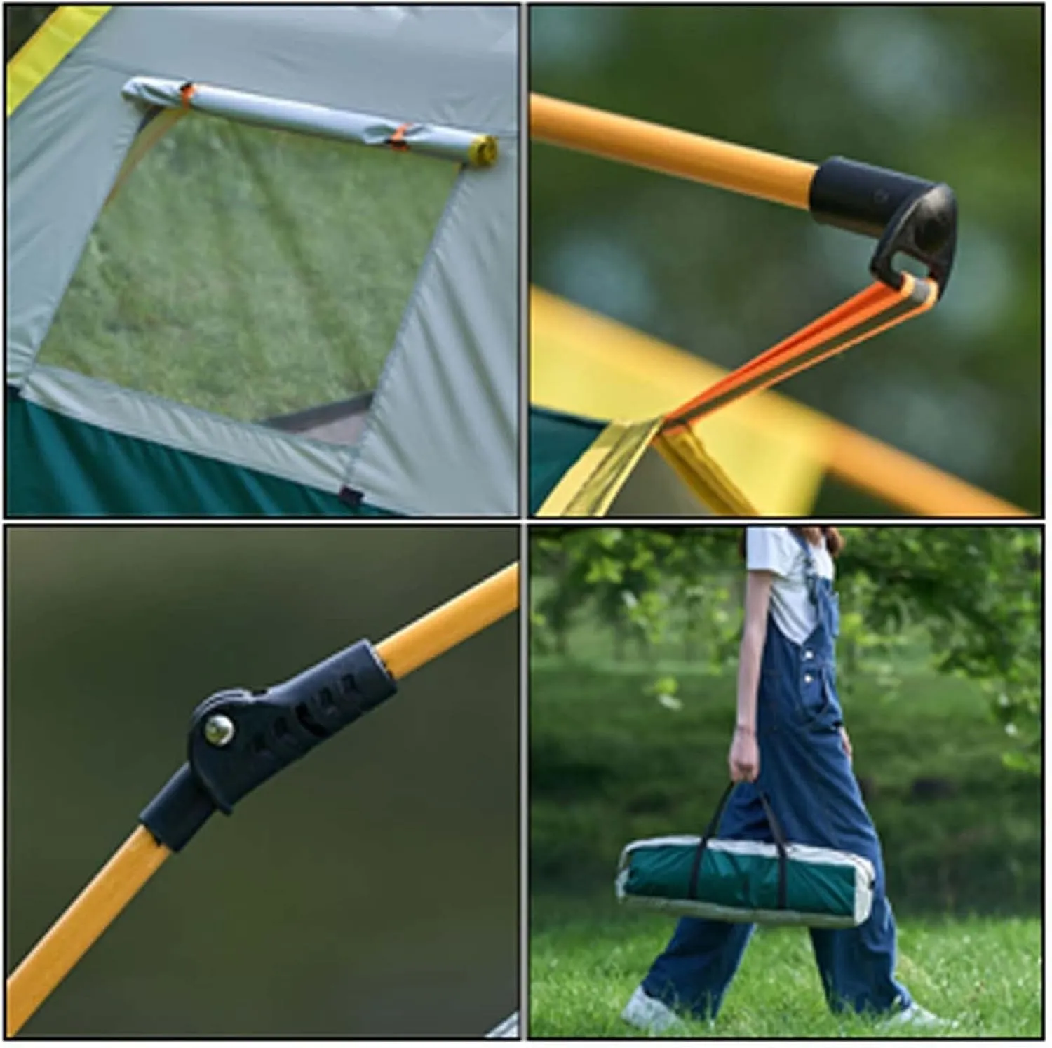 83x59x55 Inch Pop-Up Camping Tent for 2-3 Persons, Waterproof & Windproof Family Tent with Instant Setup, Blackout Top Rainfly, Lightweight Outdoor Portable Tent for Hiking, Backpacking & Camping